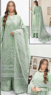 Jazmin Luxury Organza Collection Embroidered 3 Piece Unstiched